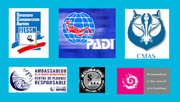 Eden Plongée en quelques logos.