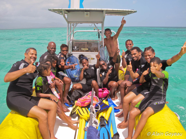 Des randonneurs comblés. Des randonneurs comblés.