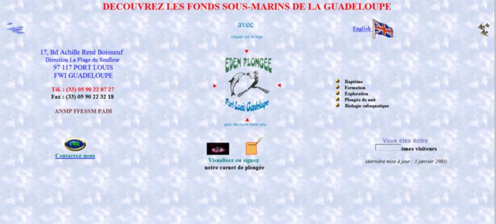 La page d'accueil La page d'accueil