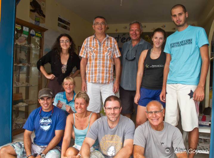 Les stagiaires bio 2014 et leurs formateurs. Plongée Guadeloupe.