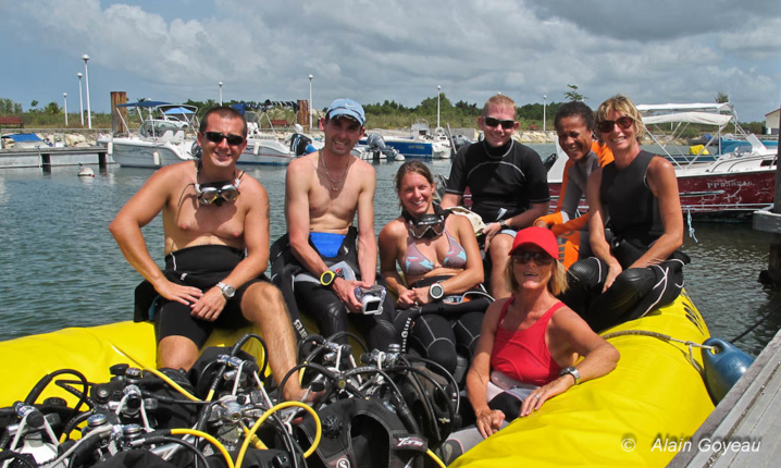 Les stagiaires en formation Biologie sous-marine.