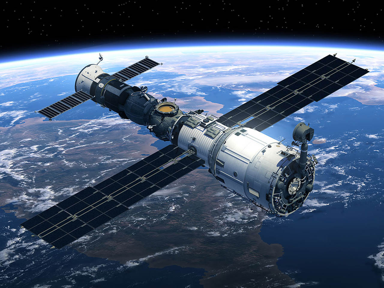 La station orbitale Chinoise Tiangong en orbitre.