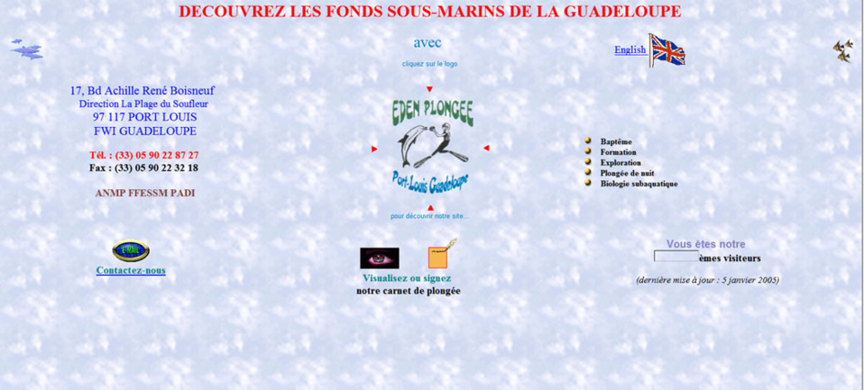 La page d'accueil La page d'accueil