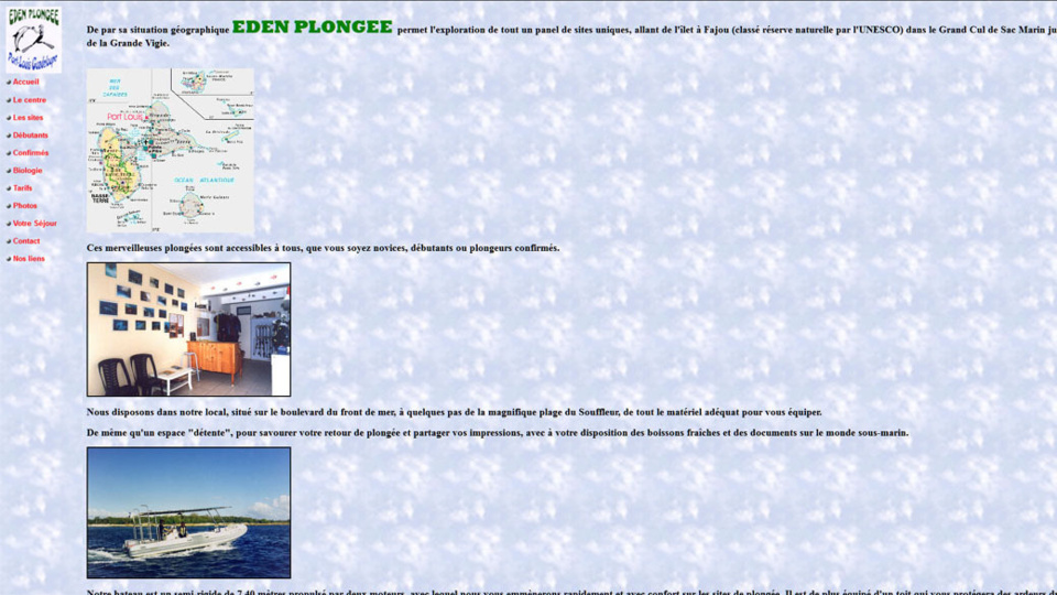 Le premier site d'Eden
