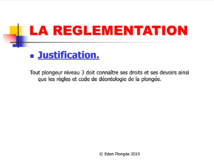 Réglementation plongeur niveau 3 FFESSM