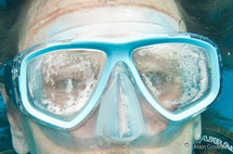 Le masque est plein de buée, la vision est troublée. Le masque est plein de buée, la vision est troublée.