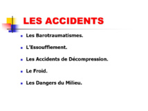 Cours Théorique de Plongeur Niveau  1 FFESSM.