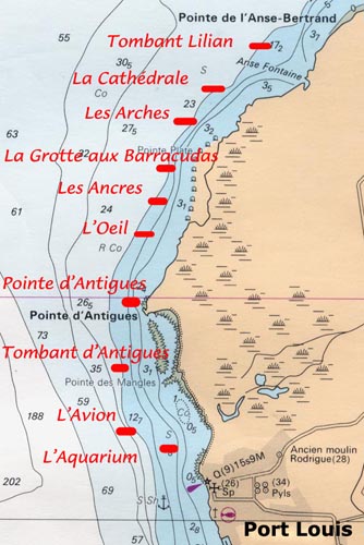 Carte Des Differents Sites De Plongees Dans Le Grand Cul De Sac Marin Carte Des Differents Sites De Plongees Dans Le Grand Cul De Sac Marin