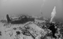 Sur le site de plongée de l'Avion, un Cessna Agwagon 188.